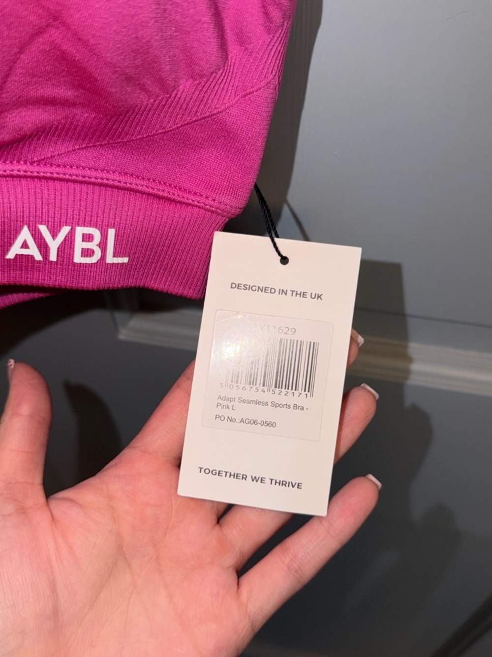 AYBL Bright Magenta Crisscross Sports Bra - Picture 2 of 5